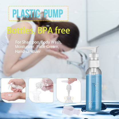 H01244 21Pcs Toiletries Travel Bottle Set Leak Proof Refillable Container for Lotion Liquid Shampoos