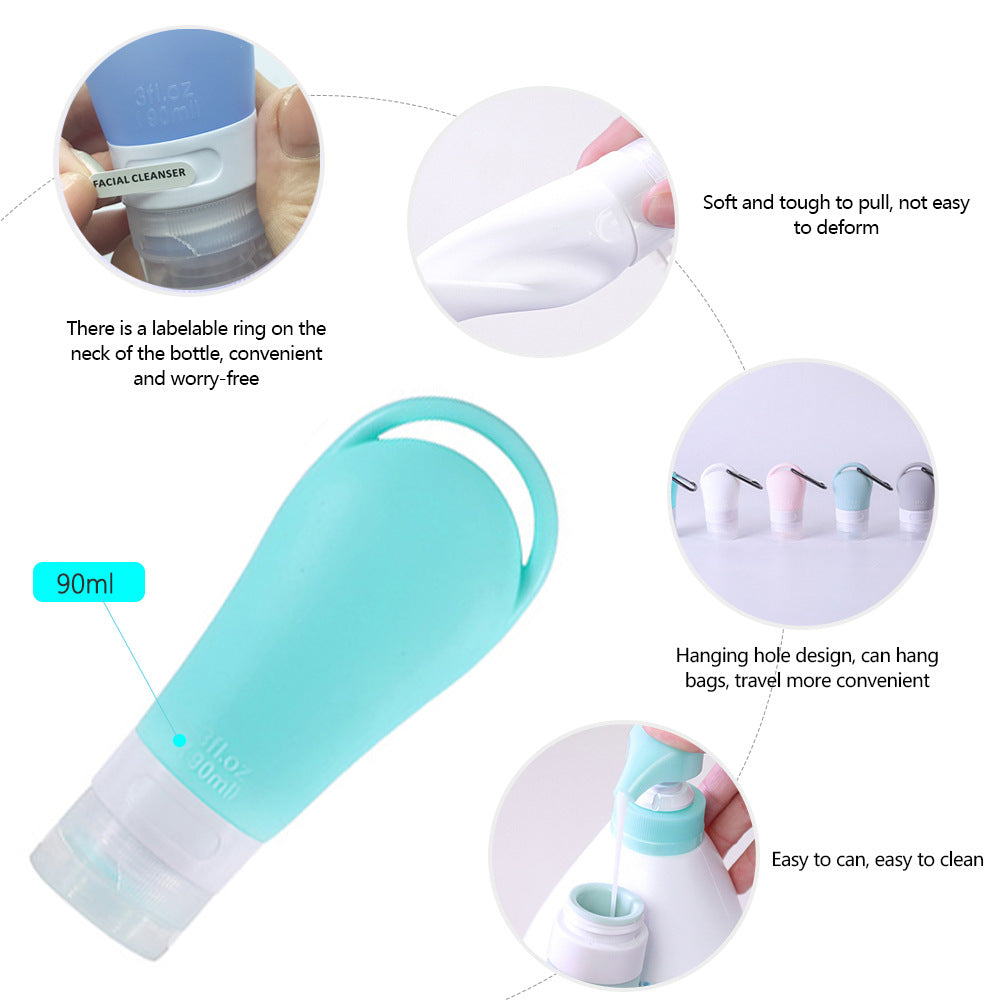 H01244 21Pcs Toiletries Travel Bottle Set Leak Proof Refillable Container for Lotion Liquid Shampoos