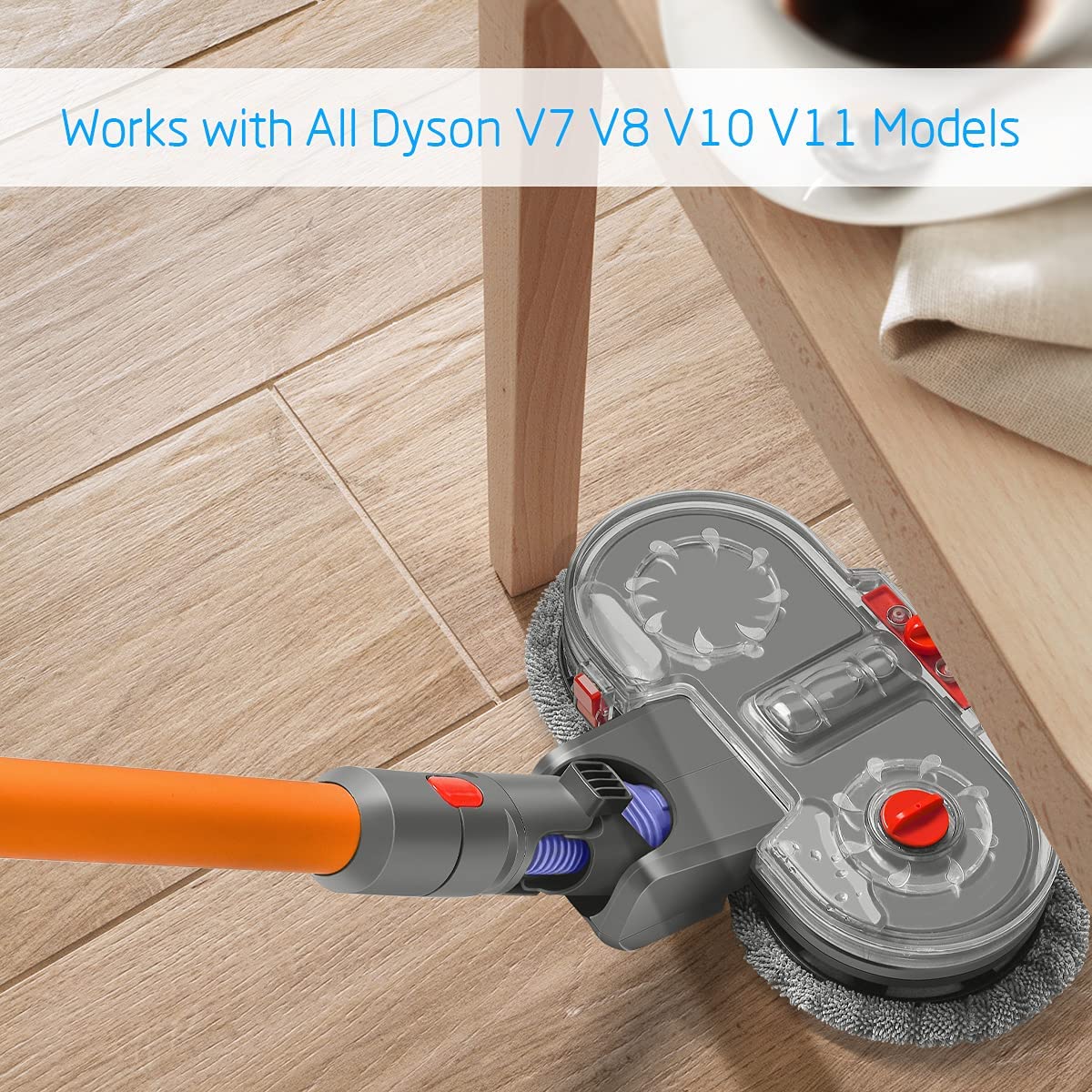 12PCS Electric Washable Mop Pads+1PC Water Tank Attachment for Dyson V15 / V11 / V10 / V8 / V7 Vacuum Cleaner