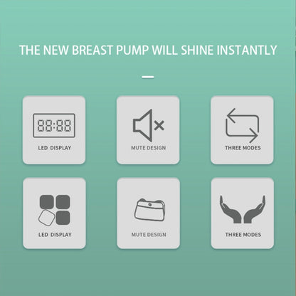 MISSBABY Electric Breast Pump Portable Anti-backflow 9 Levels Adjustable LED Display Ultra Quiet Wearable Milk Breast Collection Tool (No FDA Certificate, BPA Free)