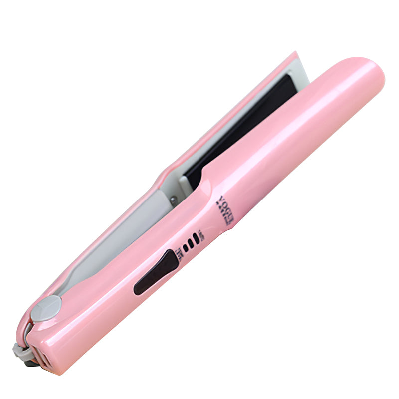 2 in 1 Hair Straightener Flat Aluminum Alloy 3 Temperature Levels Hair Curler for Hair Style