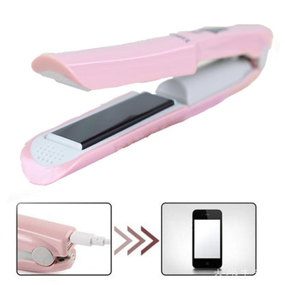 2 in 1 Hair Straightener Flat Aluminum Alloy 3 Temperature Levels Hair Curler for Hair Style