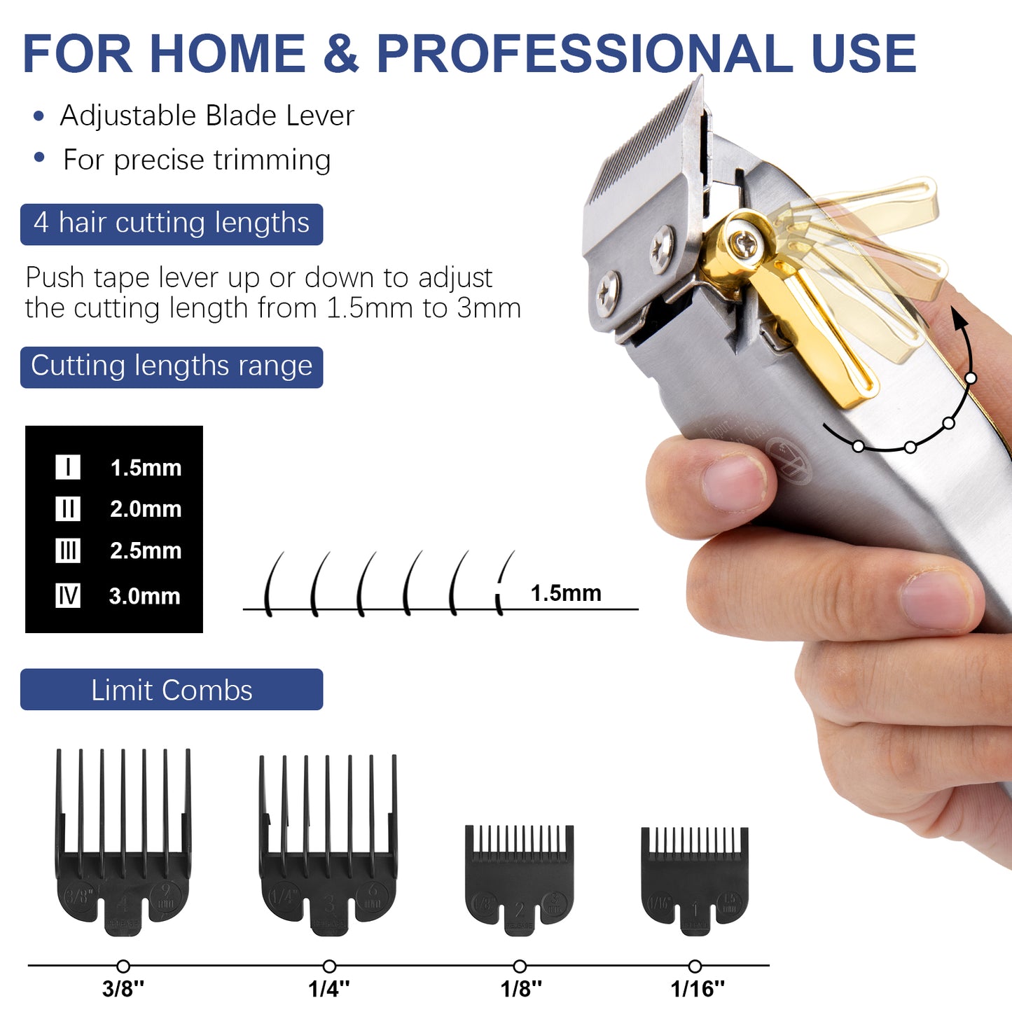 XPREEN xpre313j Rechargeable Hair Clipper Barber LCD Display Beard Hair Trimmer DIY Electric Cutter for Men Kids