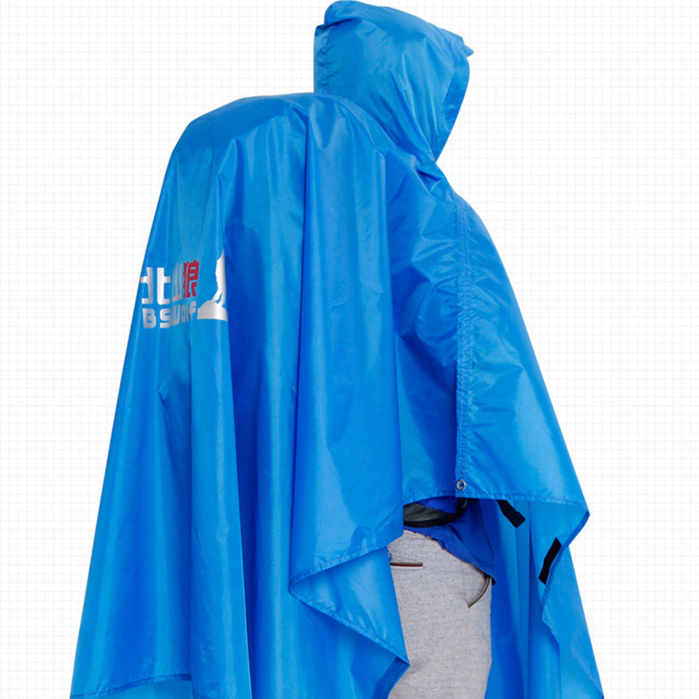 BSWOLF BSW-SJ002 3 in 1 Waterproof Raincoat Jacket Hooded Rain Poncho Hiking Camping Raincoat with Storage Bag for Men/Women