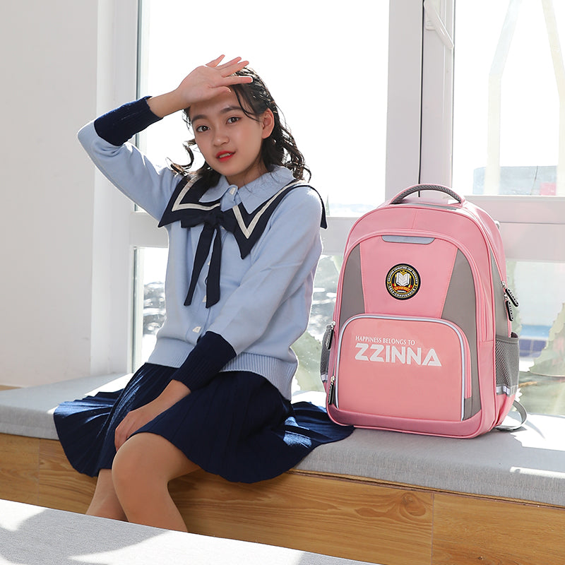 ZZINNA N712 Backpack Schoolbag Lightweight Spine Protection Bookbag for 6-12 Years Old Kids Teens Children