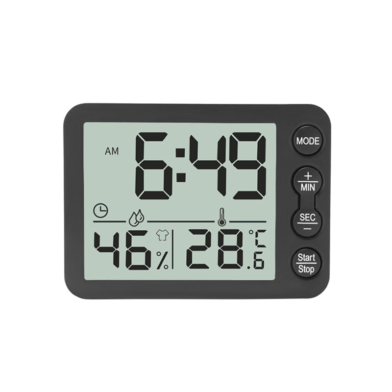 TS-9606 Creative Indoor Thermo-hygrometer Alarm Clock with Timer Function