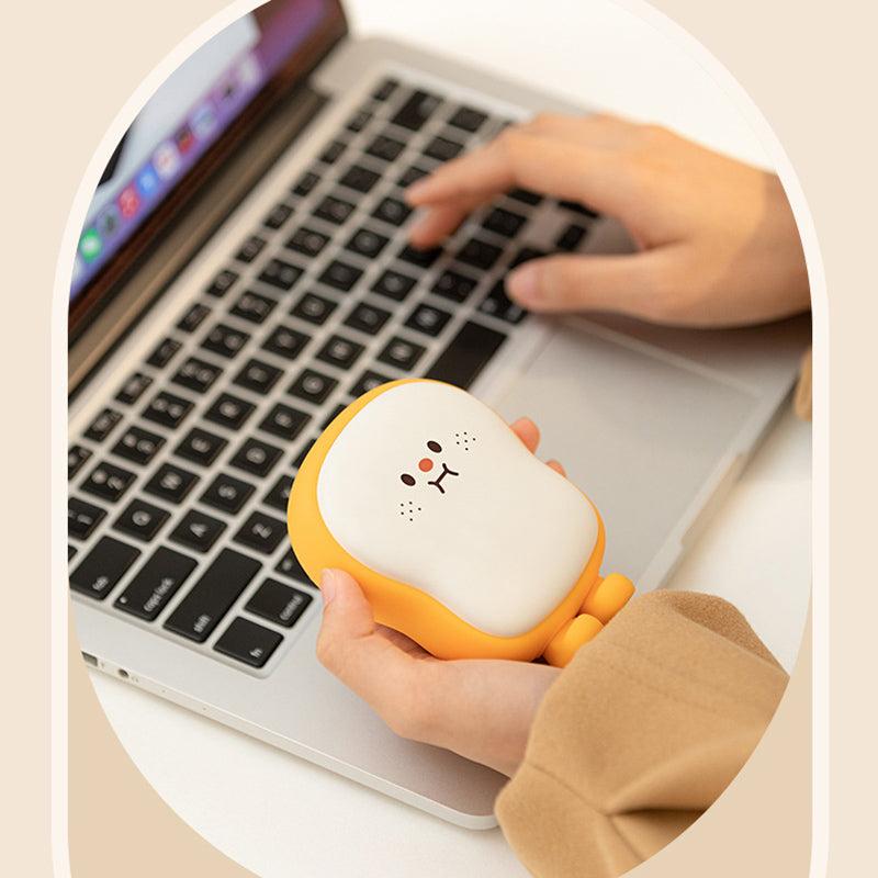 WT-W28 Multifunction 6000mAh Power Bank Cute Cartoon Shaped Hand Warmer Rechargeable Phone Portable Charger