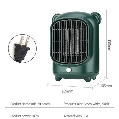 YND-500 Home Mini Desktop PTC Heating Fan Winter Air Warmer Mute Warm Wind Electric Heater