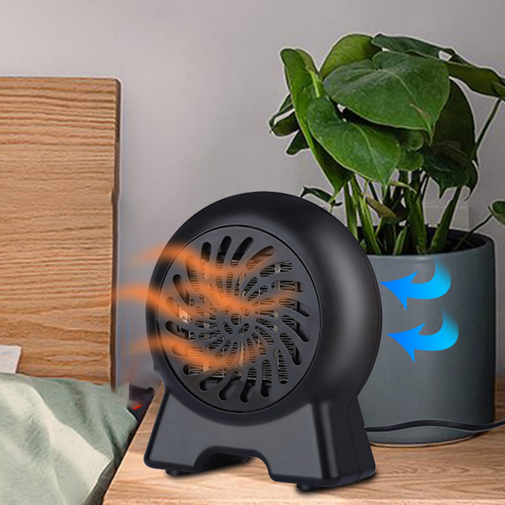 Small Space Heater 1000W Electric Room Heater Fan Personal Desk Heater for Bedroom, Quiet Office