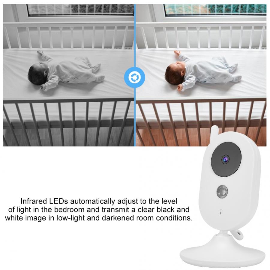 ZR302 2.4-inch Wireless Baby Monitor Night Vision Two Way Voice Talk Play Music Video Camera