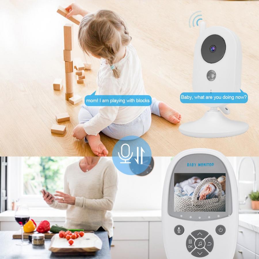 ZR302 2.4-inch Wireless Baby Monitor Night Vision Two Way Voice Talk Play Music Video Camera