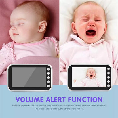 ABM100 4.3 inch LCD Baby Monitor Temperature Monitoring Lullabies 2 Way Voice Talk Baby Security IR Night Vision Video Camera