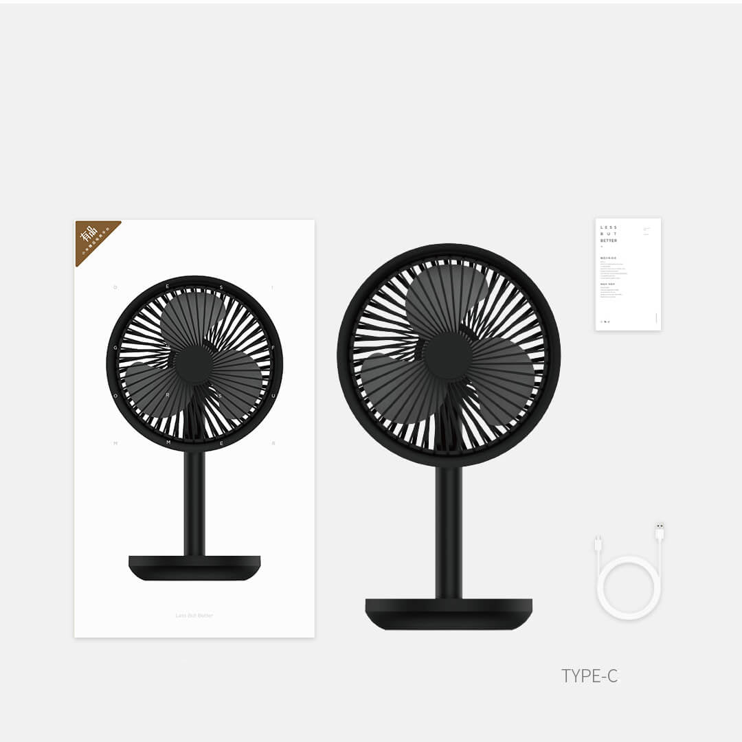 XIAOMI YOUPIN SOLOVE Desktop Fan Swing Head 3 Wind Speed Type-C Charging