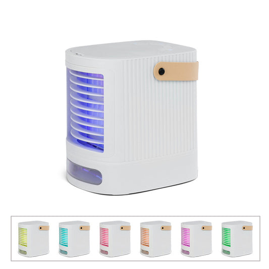 AJ-19105 Portable Air Conditioner Cooler Fan Silent Air Humidifier with 7 Colors LED Light