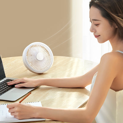 XYD-F46 USB Rechargeble Mini Cooling Fan LED Light Hanging Fan Air Cooler with Remote Control for Home Office