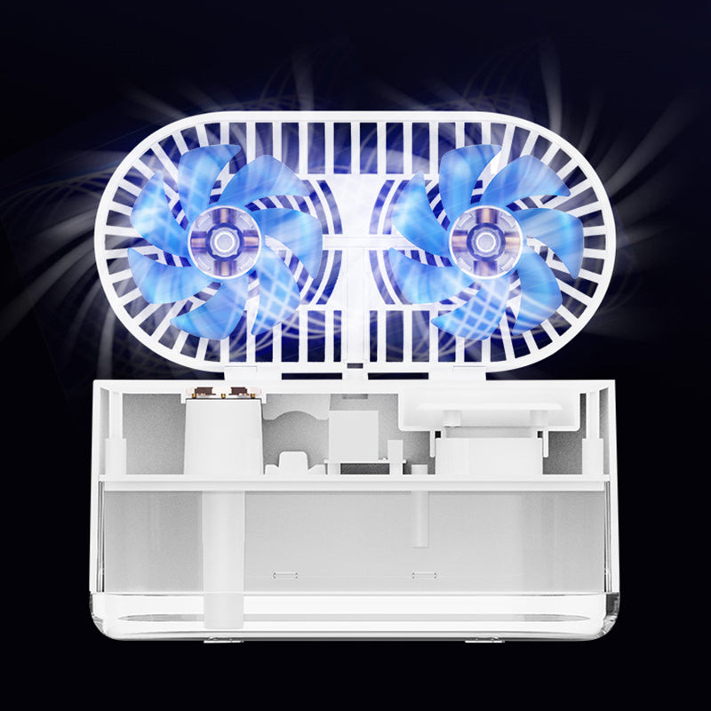 XYD-818 Double Cooling Fan Mist Spray Fan Home Office Desktop Digital Air Cooler