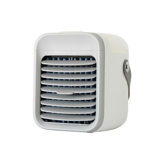 WT-F26 Portable 300ml Large Capacity Desktop Air Cooler Ventilator Fast Cooling Down Mist Maker Fan Combinations Top Filling Fan Humidifier for Home/Office/Bedroom, Built-in 2000mAh Battery