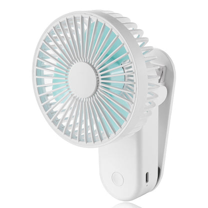 F21 Portable Mini Fan 1200mAh Rechargeable USB Battery Desktop Fan with Magnetic Base Clip