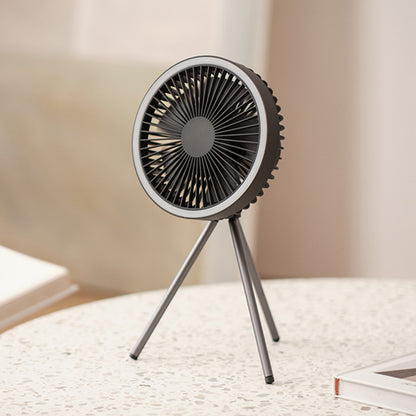 DQ212 Portable 10000mAh Rechargeable Tripod Fan Cooler 3 Wind Speed Summer Cooling Fan with LED Night Light