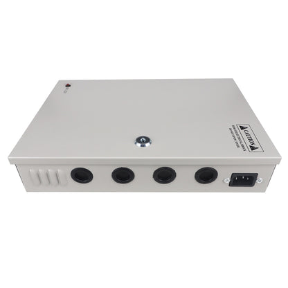 SOMPOM 12V 30A DC Distributed Power Supply Box with 18 Channel Output for CCTV LED and All 12V DC Devices