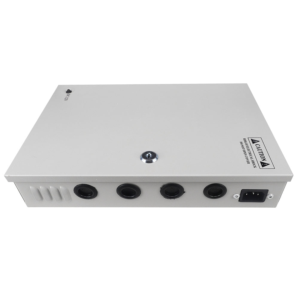 SOMPOM 12V 20A DC Distributed Power Supply Box 18 Channel CCTV Power Supply Box for Security Camera System DVRs IP Cameras CCTV Cameras