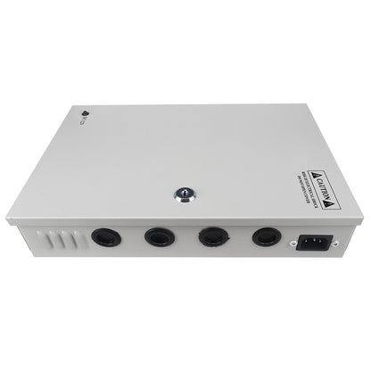 SOMPOM 12V 20A DC Distributed Power Supply Box 18 Channel CCTV Power Supply Box for Security Camera System DVRs IP Cameras CCTV Cameras