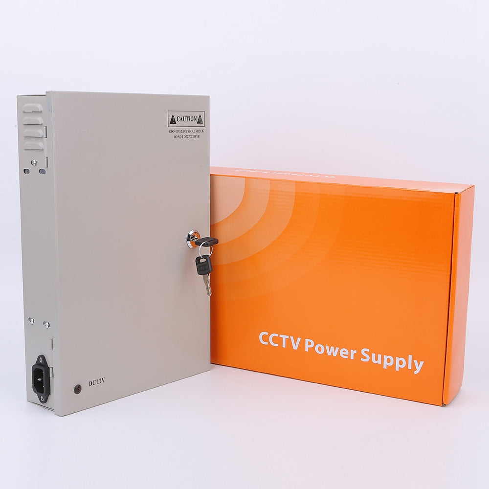 SOMPOM 12V 10A 18 Channel DC Distributed Power Supply Box for CCTV LED and All 12V DC Devices