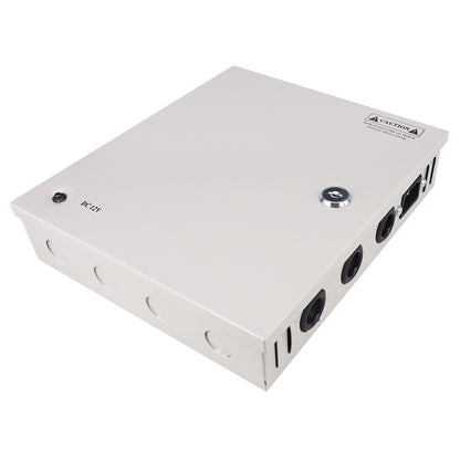 SOMPOM CCTV Power Supply 9CH Channel Port Box 12V 10A Distributed Power Supply Output