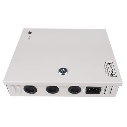 SOMPOM CCTV Power Supply 9CH Channel Port Box 12V 10A Distributed Power Supply Output