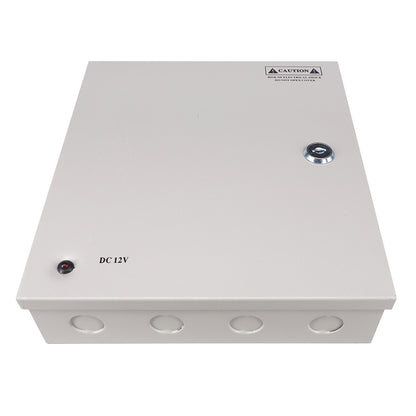 SOMPOM CCTV Power Supply 9CH Channel Port Box 12V 10A Distributed Power Supply Output