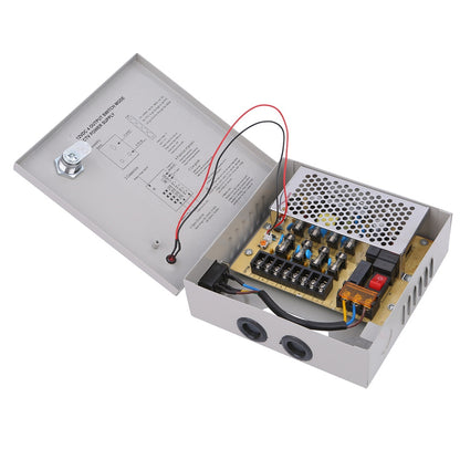 SOMPOM 4 Ports 4CH Output 5A 12V DC CCTV Distributed Power Supply Box for Security Camera