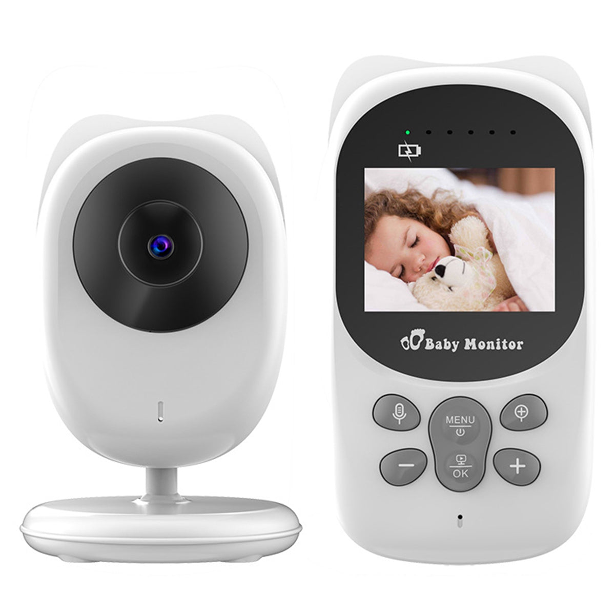 990 VOX Temperature Monitoring Lullabies Night Vision Long Range 2.4 Inch LCD Baby Monitor Wireless Camera