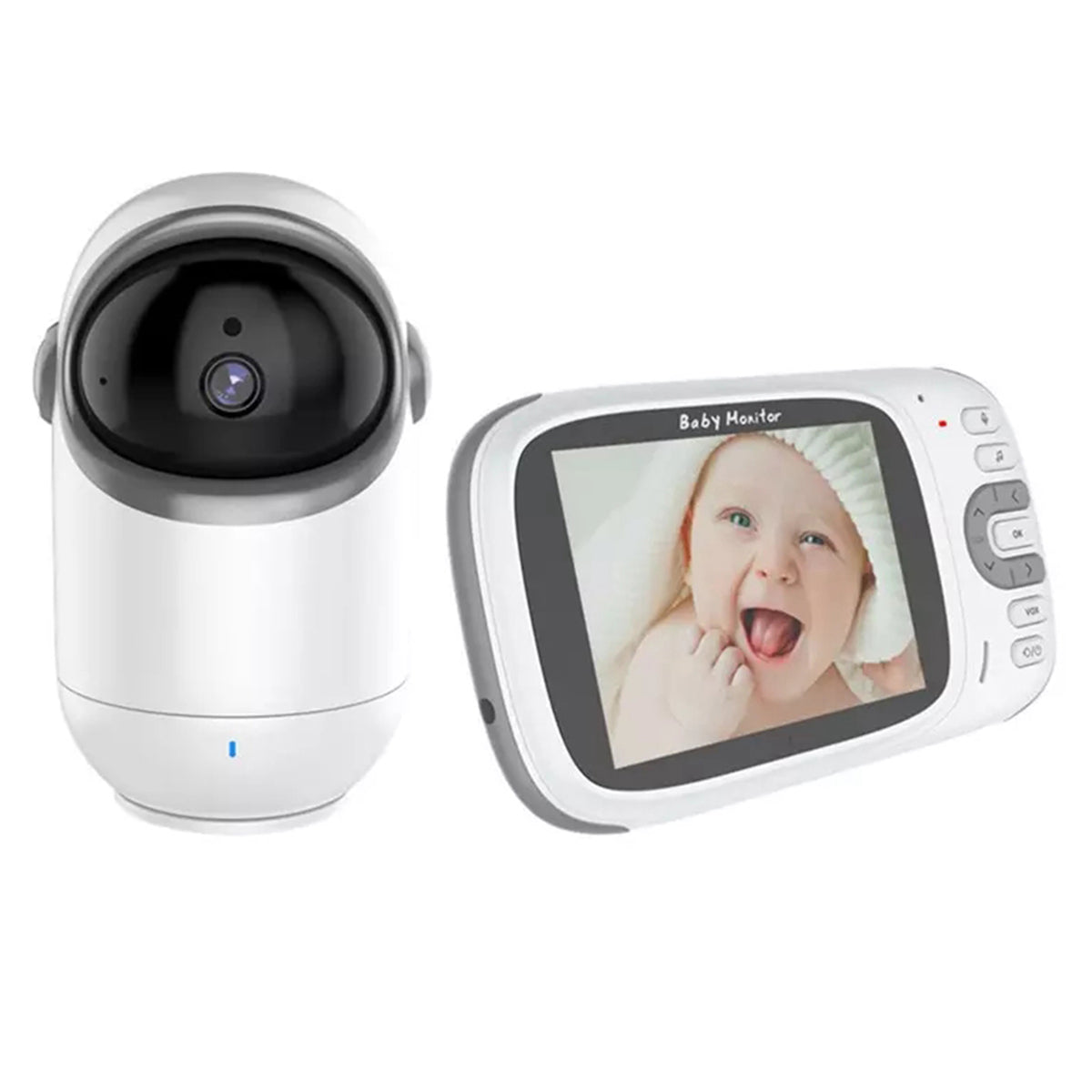 VB802 3.2 Inch Video Baby Monitor with Pan Tilt Camera Wireless Security Night Vision Temperature Monitoring Intercom Device