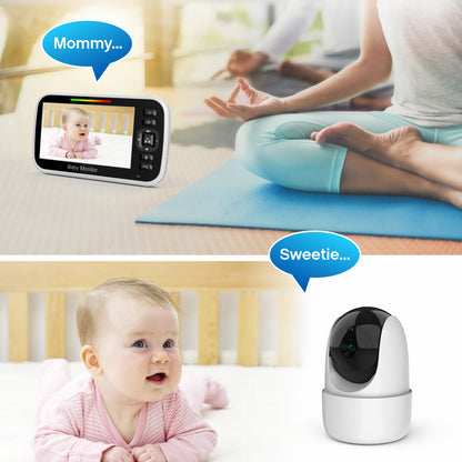 SM651 2.4GHz Wireless Baby Camera Monitor 5-inch Two-Way Voice Camera for Indoor Surveillance