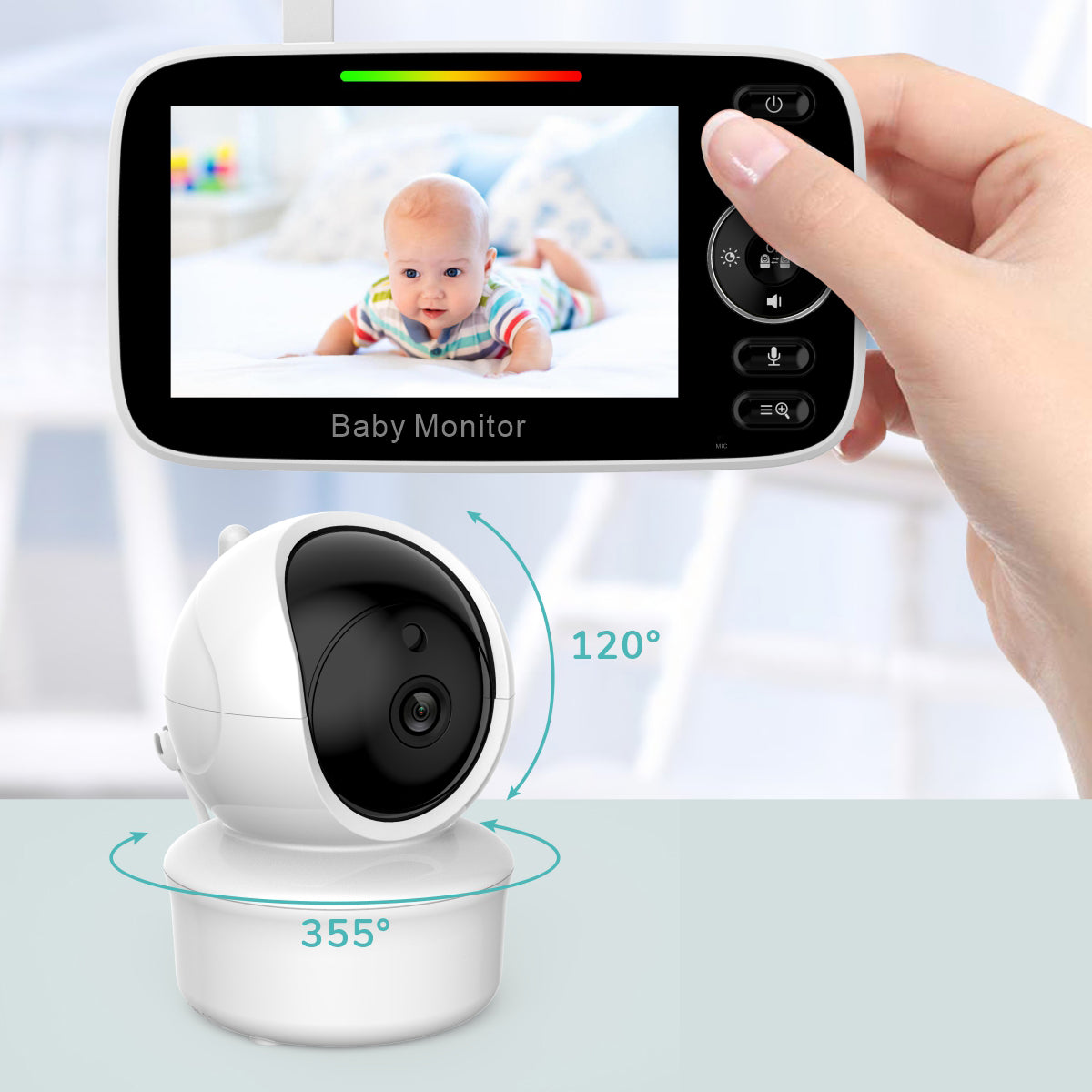 SM43C 4.3-inch Wireless Baby Monitor Two-Way Voice Camera with Indoor Temperature Test