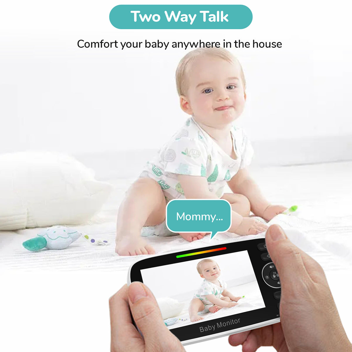 SM43C 4.3-inch Wireless Baby Monitor Two-Way Voice Camera with Indoor Temperature Test