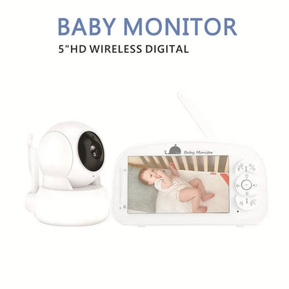 950 5-inch LCD Baby Monitor Temperature Display 2 Way Voice Baby Security Feeding Alarm Video Camera