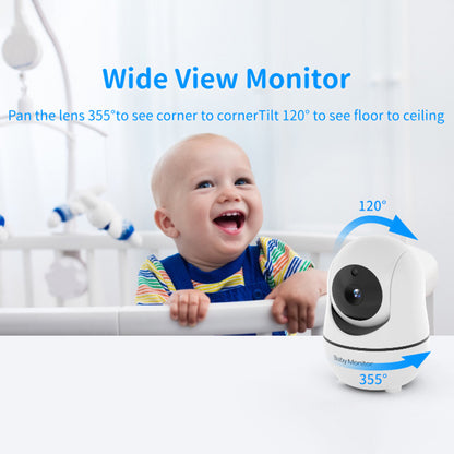 SM50B 5-inch LCD Baby Monitor Temperature Detection Lullaby 2 Way Voice Baby Security HD Video Camera