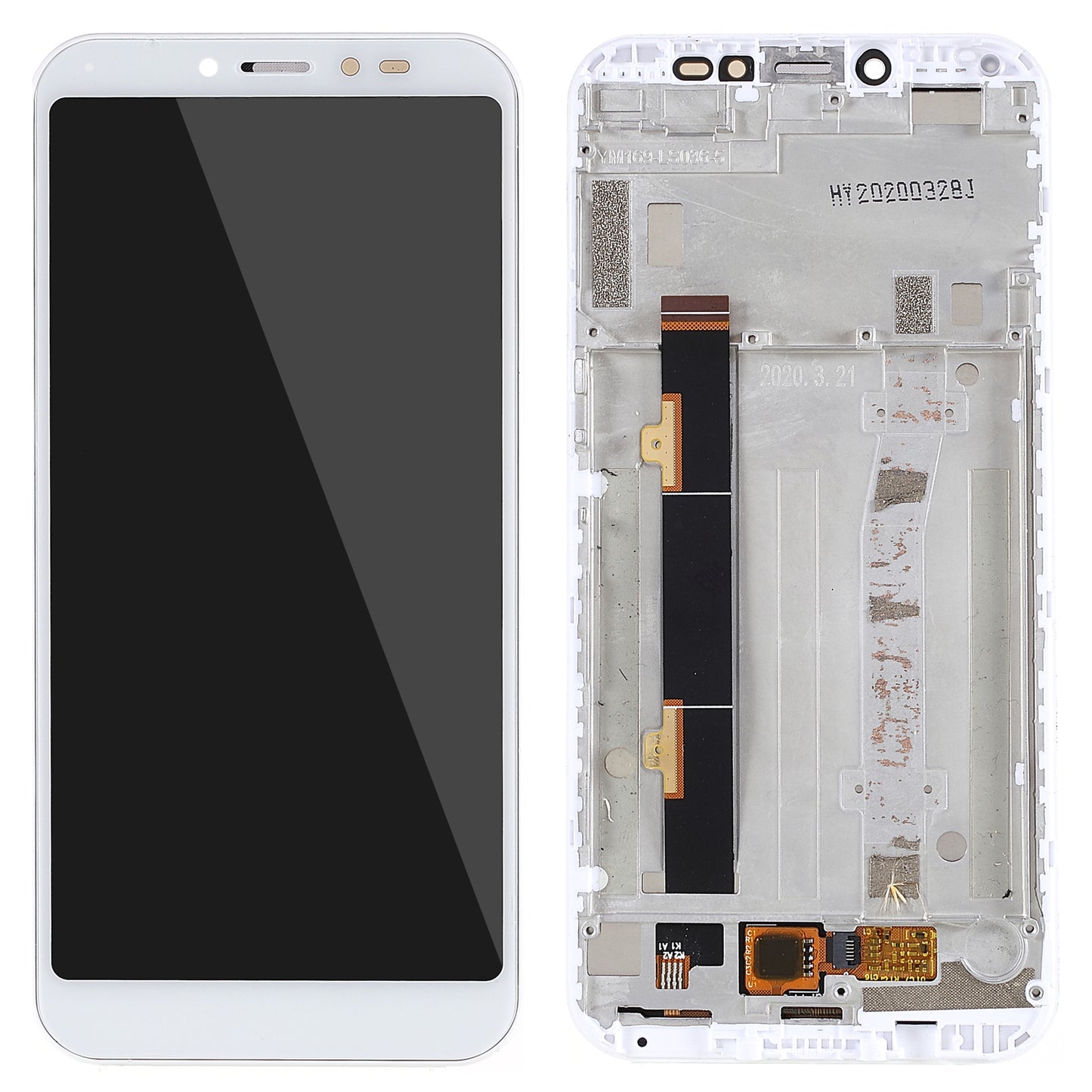 For Alcatel 1S (2019) 5024 Grade B LCD Screen and Digitizer Assembly + Frame Part (without Logo)