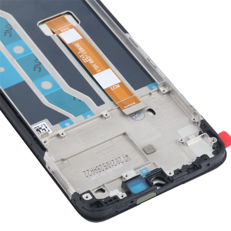 For Realme C21Y Grade B LCD Screen and Digitizer Assembly + Frame Replace Part (without Logo)