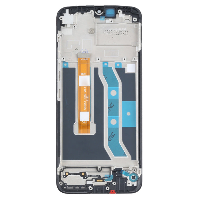 For Realme C25Y Grade B LCD Screen and Digitizer Assembly + Frame Replace Part (without Logo)