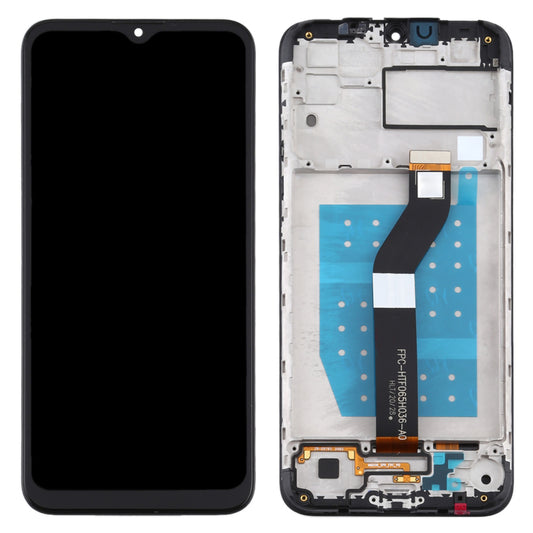 For Motorola Moto G8 Power Lite XT2055-2 Grade B LCD Screen and Digitizer Assembly + Frame Replacement Part (without Logo) - Black