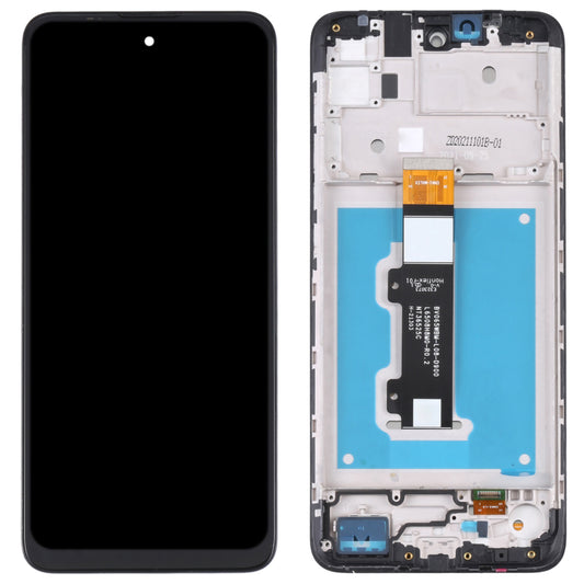 For Motorola Moto E30/E40 Grade B LCD Screen and Digitizer Assembly + Frame Part (without Logo) - Black