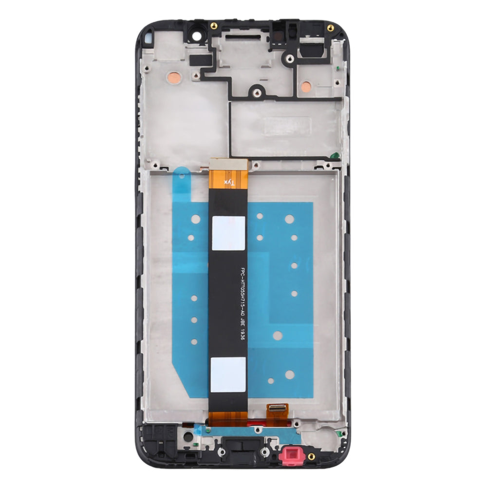 For Motorola Moto E6 Play XT2029 Grade B LCD Screen and Digitizer Assembly + Frame Replacement Part (without Logo) - Black