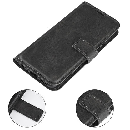 For ZTE Axon 40 Ultra 5G Square Magnetic Clasp PU Leather Case Stand Wallet Folio Flip Cover