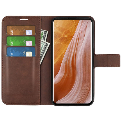 For ZTE Axon 40 Ultra 5G Square Magnetic Clasp PU Leather Case Stand Wallet Folio Flip Cover