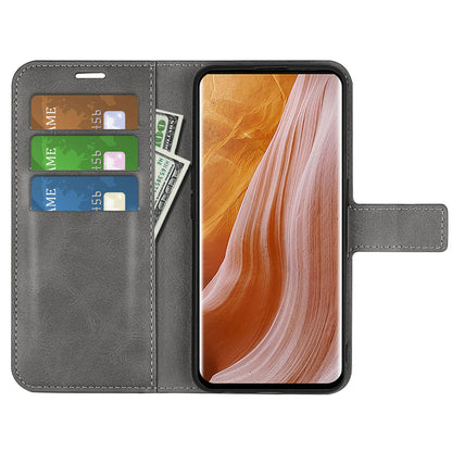 For ZTE Axon 40 Ultra 5G Square Magnetic Clasp PU Leather Case Stand Wallet Folio Flip Cover