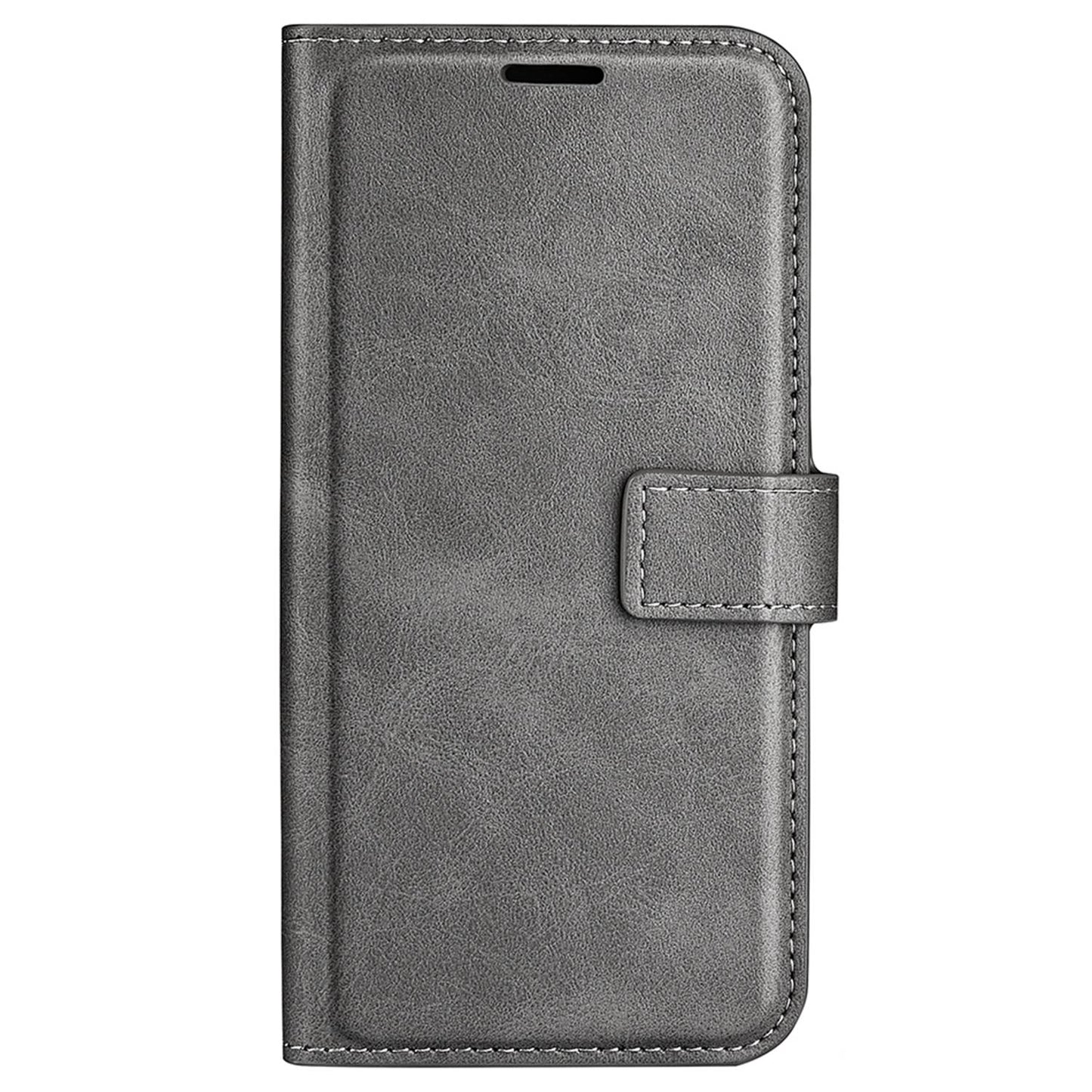 For ZTE Axon 40 Ultra 5G Square Magnetic Clasp PU Leather Case Stand Wallet Folio Flip Cover