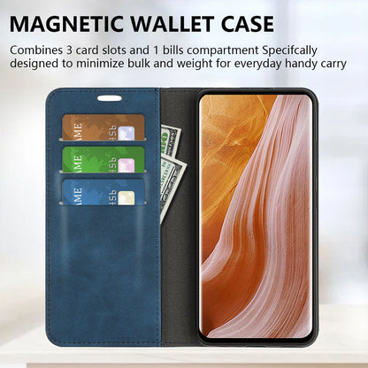 For ZTE Axon 40 Ultra 5G Skin-touch Feeling Phone Cover PU Leather + TPU Stand Wallet Folio Flip Case