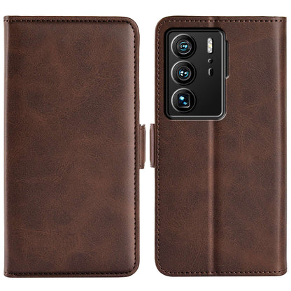 For ZTE Axon 40 Ultra 5G Wallet Stand Phone Case PU Leather Dual Magnetic Clasp Inner TPU Flip Cover